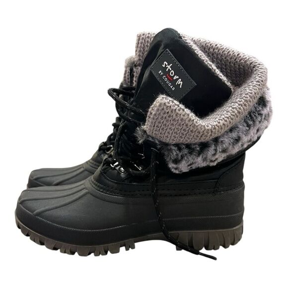 Cougar Women's Gray Lace-Up‎ Duck Boots Size 8 Waterproof Winter - Picture 5 of 9